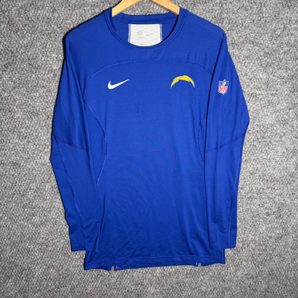 Nike NFL Los Angeles Chargers Blue Long Sleeve Compression Shirt On Field SZ XL